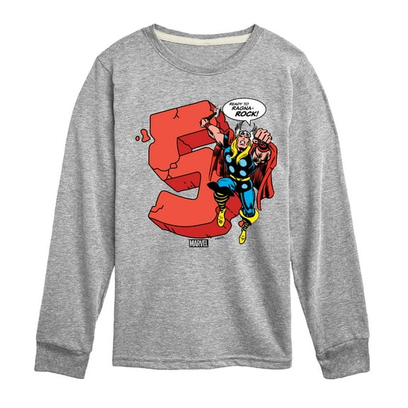 Marvel Thor - Birthday Five - Toddler and Youth Long Sleeve Graphic T-Shirt