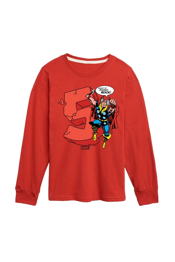 Thor - Birthday Five - Toddler and Youth Long Sleeve Graphic T-Shirt