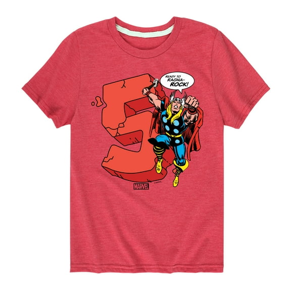 Marvel Thor - Birthday Five - Toddler and Youth Short Sleeve Graphic T-Shirt