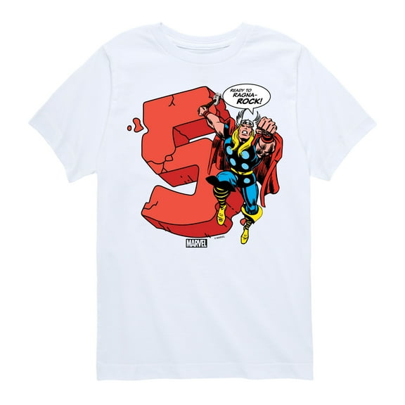 Marvel Thor - Birthday Five - Toddler and Youth Short Sleeve Graphic T-Shirt