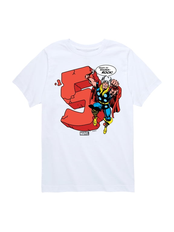 - Thor Birthday Five Boys' Short Sleeve Graphic T-Shirt