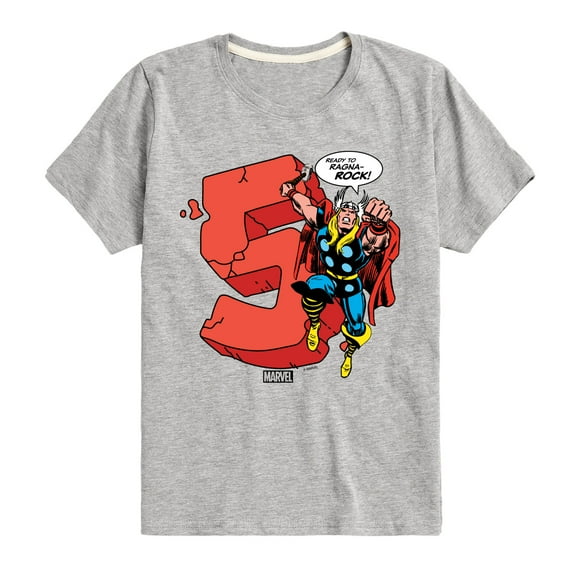 Marvel Thor - Birthday Five - Toddler and Youth Short Sleeve Graphic T-Shirt