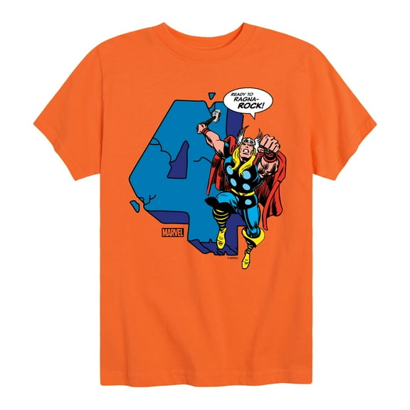 Marvel Thor - Birthday Four - Toddler and Youth Short Sleeve Graphic T-Shirt