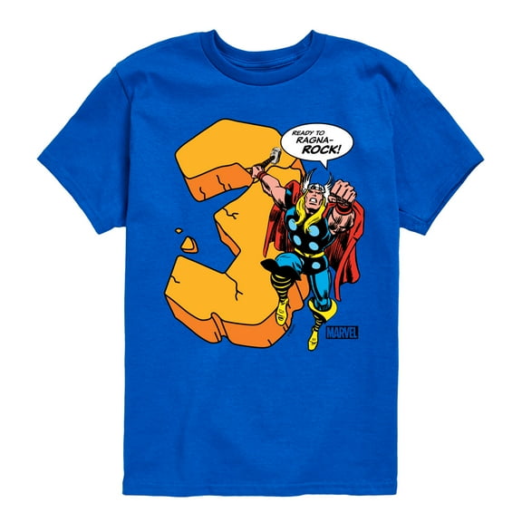 Marvel Thor - Birthday Three - Toddler and Youth Short Sleeve Graphic T-Shirt