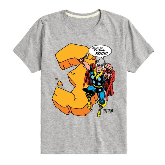 Marvel Thor - Birthday Three - Toddler and Youth Short Sleeve Graphic T-Shirt
