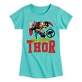 thumbnail image 1 of Marvel Thor - Collegiate - Toddler and Youth Girls Fitted Short Sleeve Graphic T-Shirt, 1 of 5
