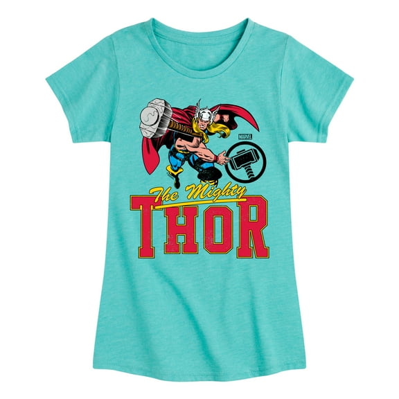 Marvel Thor - Collegiate - Toddler and Youth Girls Fitted Short Sleeve Graphic T-Shirt