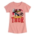 thumbnail image 1 of Marvel Thor - Collegiate - Toddler and Youth Girls Fitted Short Sleeve Graphic T-Shirt, 1 of 5