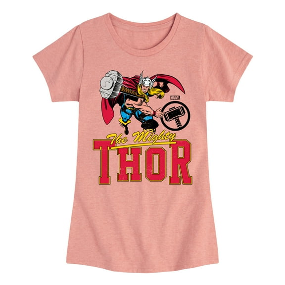 Marvel Thor - Collegiate - Toddler and Youth Girls Fitted Short Sleeve Graphic T-Shirt