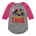 thumbnail image 1 of Marvel Thor - Collegiate - Toddler and Youth Girls Shirt Tail Raglan, 1 of 5