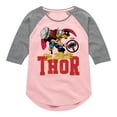 thumbnail image 1 of Marvel Thor - Collegiate - Toddler and Youth Girls Shirt Tail Raglan, 1 of 5