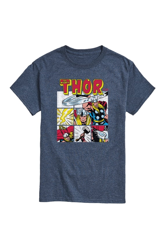 Thor - Comic Book Grid - Men's Short Sleeve Graphic T-Shirt