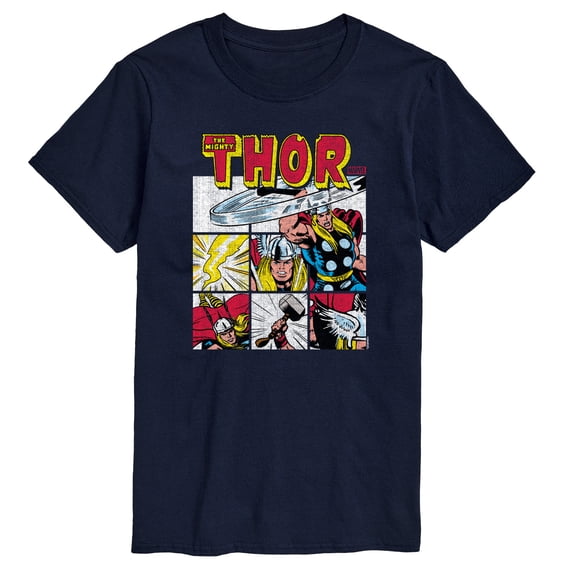 Marvel Thor - Comic Book Grid - Men's Short Sleeve Graphic T-Shirt