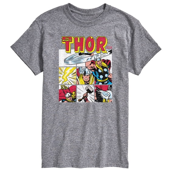 Marvel Thor - Comic Book Grid - Men's Short Sleeve Graphic T-Shirt