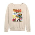thumbnail image 1 of Marvel Thor - Comic Book Grid - Women's French Terry Pullover Long Sleeve Shirt, 1 of 5