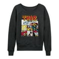 thumbnail image 1 of Marvel Thor - Comic Book Grid - Women's French Terry Pullover Long Sleeve Shirt, 1 of 5