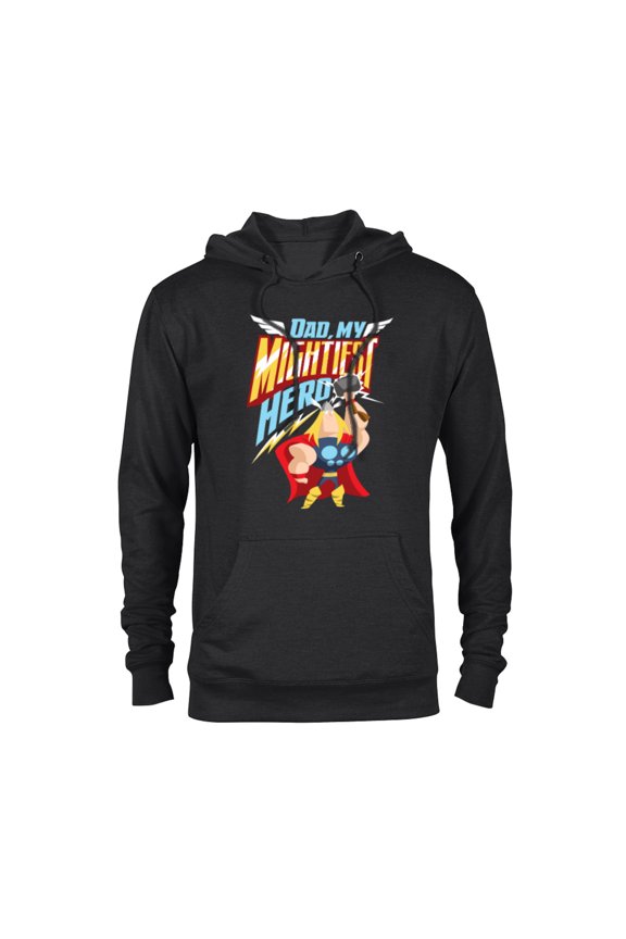 Thor Dad, My Mightiest Hero Father’s Day - Pullover Hoodie for Adults - Customized-Black