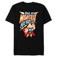 thumbnail image 1 of Marvel Thor Dad, My Mightiest Hero Father’s Day - Short Sleeve Blended T-Shirt for Adults - Customized-Black, 1 of 5