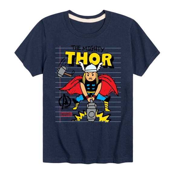 Marvel Thor - Doodle - Toddler and Youth Short Sleeve Graphic T-Shirt