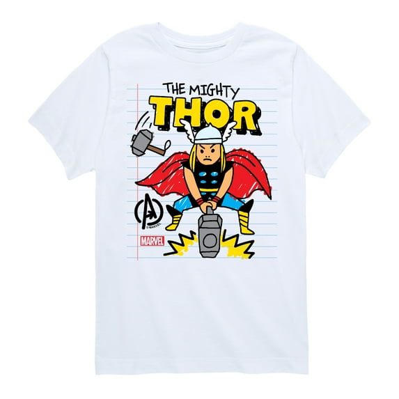 Marvel Thor - Doodle - Toddler and Youth Short Sleeve Graphic T-Shirt