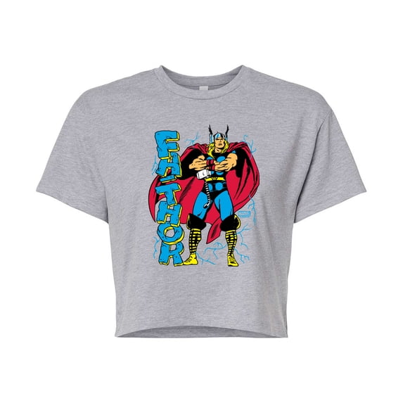 Marvel Thor - Fathor - Juniors Cropped Graphic T-Shirt