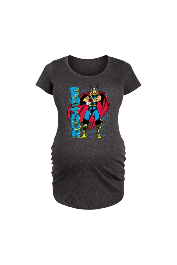 Thor - Fathor - Maternity Scoop Neck Graphic T-Shirt