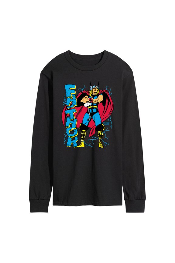 Thor - Fathor - Men's Long Sleeve Graphic T-Shirt