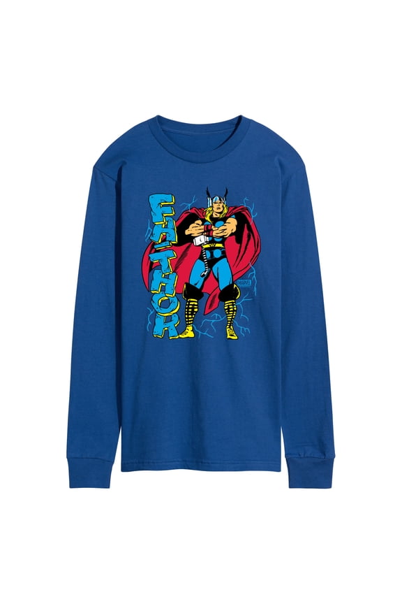 Thor - Fathor - Men's Long Sleeve Graphic T-Shirt