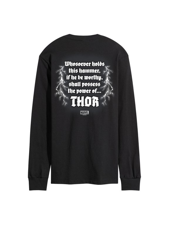 - Thor Hammer Men's Long Sleeve Graphic T-Shirt