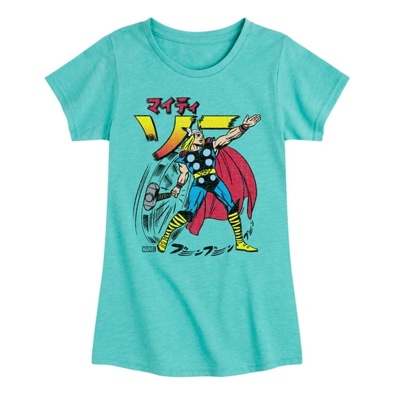 Marvel Thor - Katakana - Toddler and Youth Girls Fitted Short Sleeve Graphic T-Shirt
