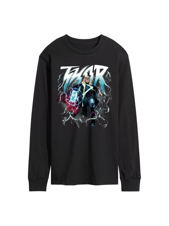 - Thor Lightning Men's Long Sleeve Graphic T-Shirt
