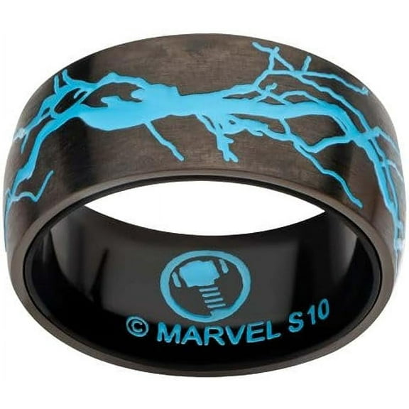 Marvel Thor Lightning Ring - Officially Licensed Marvel Merchandise, Stainless Steel Ring, Size - 11