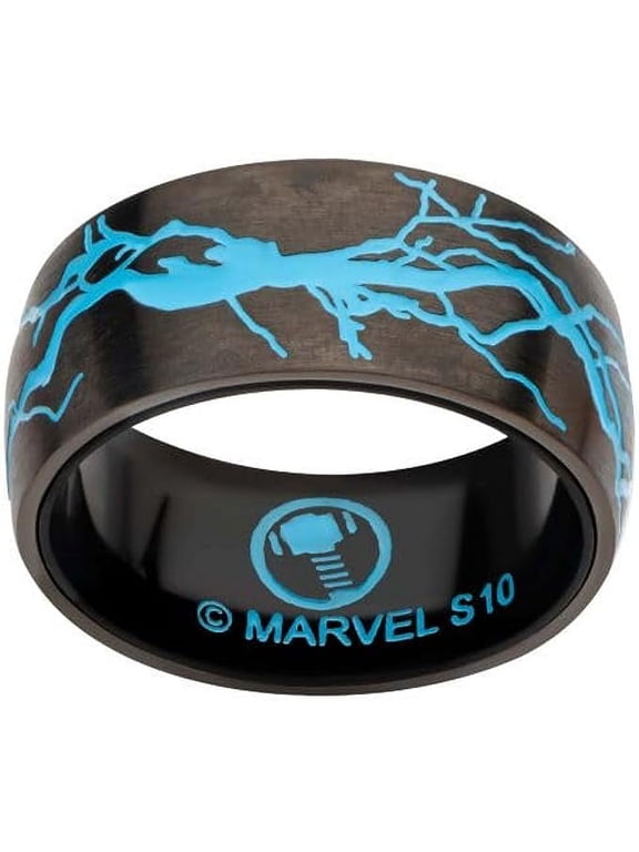 Marvel Thor Lightning Ring - Officially Licensed Marvel Merchandise Stainless Steel Ring, Size - 12