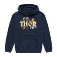 thumbnail image 1 of Marvel - Thor Logo Stickers - Men's Long Sleeve Fleece Pullover Hoodie, 1 of 3