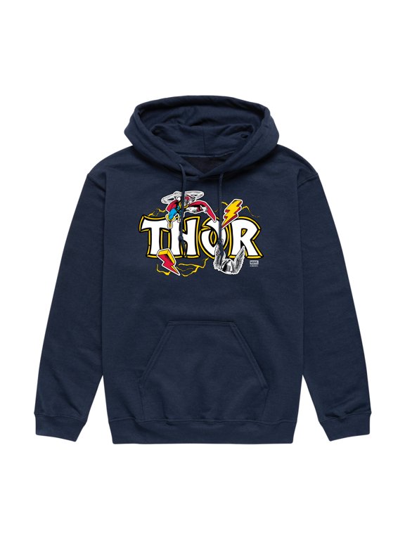 - Thor Logo Stickers Men's Graphic Fleece Pullover Hoodie