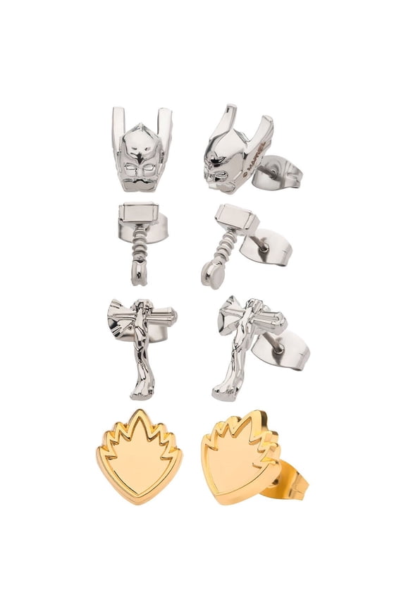 Marvel Thor: Love and Thunder 4-Piece Stud Earring Set