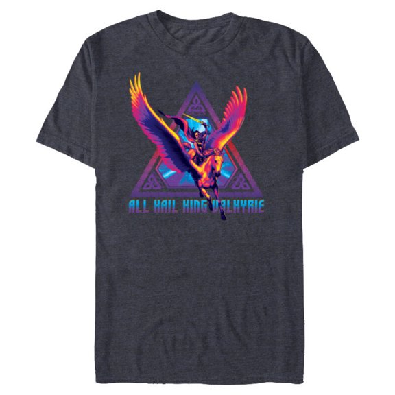 Marvel Thor: Love and Thunder All Hail King Valkyrie - Short Sleeve Blended T-Shirt for Adults - Customized-Navy Heather