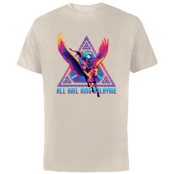 Marvel Thor: Love and Thunder All Hail King Valkyrie - Short Sleeve Cotton T-Shirt for Adults - Customized-Natural