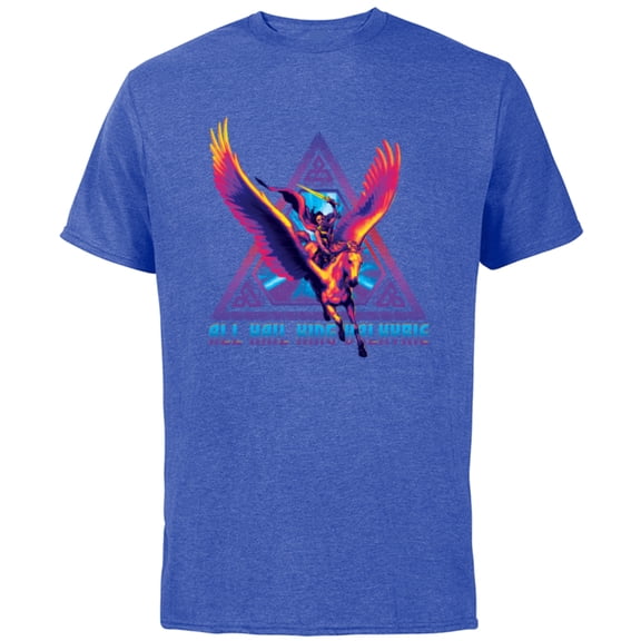 Marvel Thor: Love and Thunder All Hail King Valkyrie - Short Sleeve Cotton T-Shirt for Adults - Customized-Royal Heather