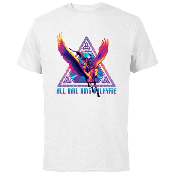 Marvel Thor: Love and Thunder All Hail King Valkyrie - Short Sleeve Cotton T-Shirt for Adults - Customized-White
