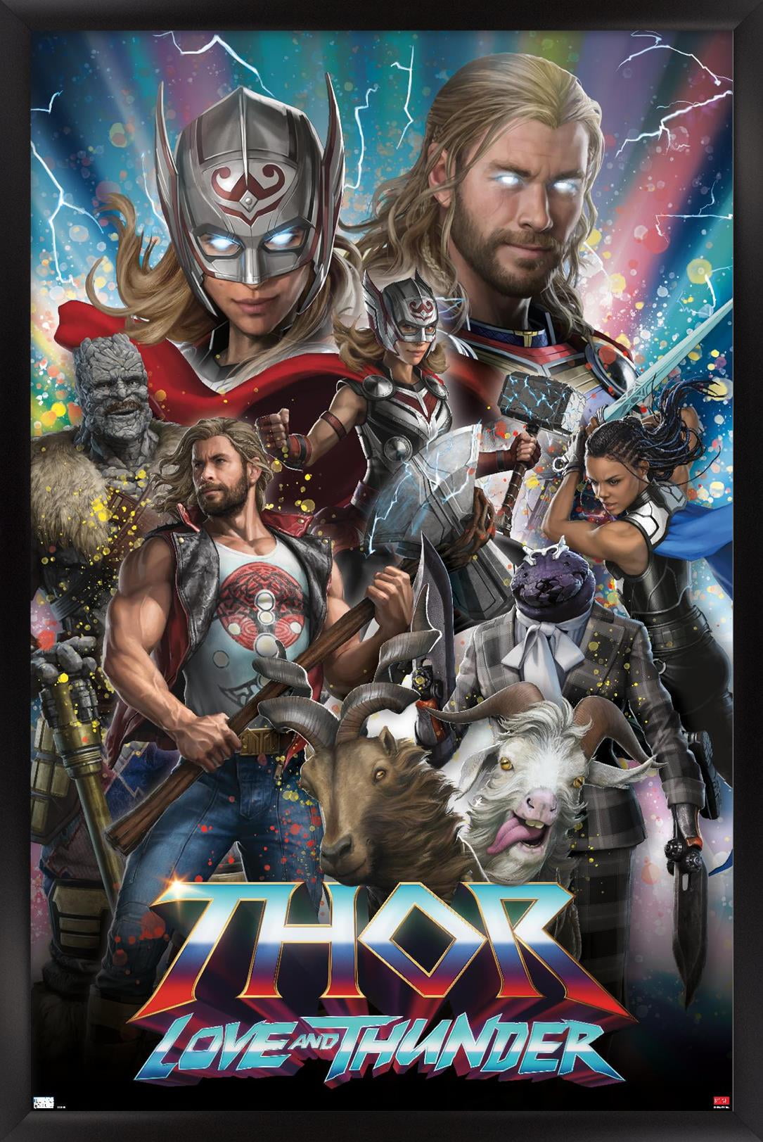 Marvel Thor: Love and Thunder - Amazing Wall Poster, 14.725" x 22.375" Framed