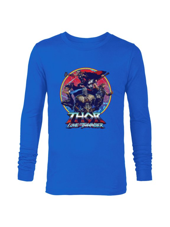 Thor: Love and Thunder Character Badge - Long Sleeve T-Shirt for Men - Customized-Navy