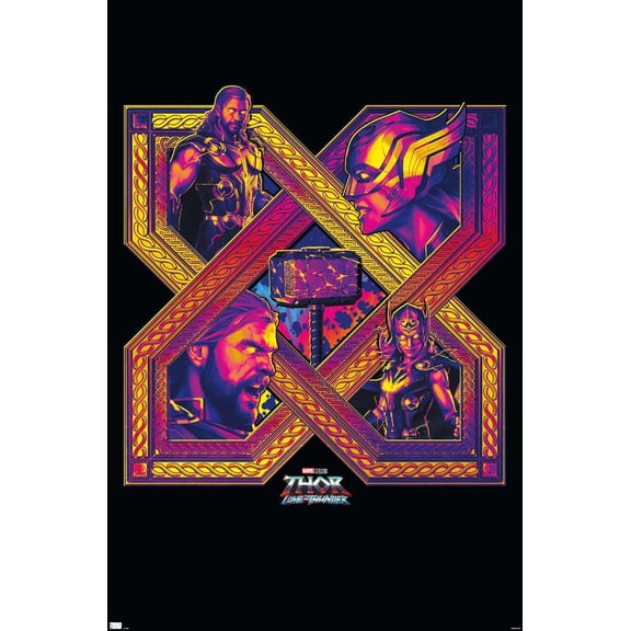 Marvel Thor: Love and Thunder - Cross Wall Poster, 22.375" x 34"