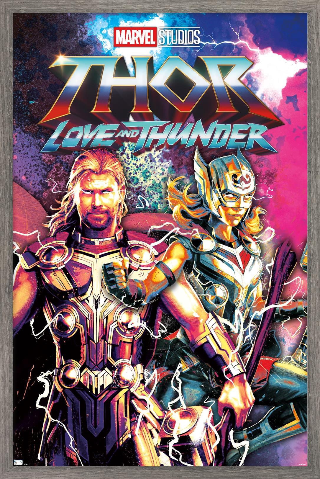Marvel Thor: Love and Thunder - Duo Wall Poster, 14.725" x 22.375" Framed
