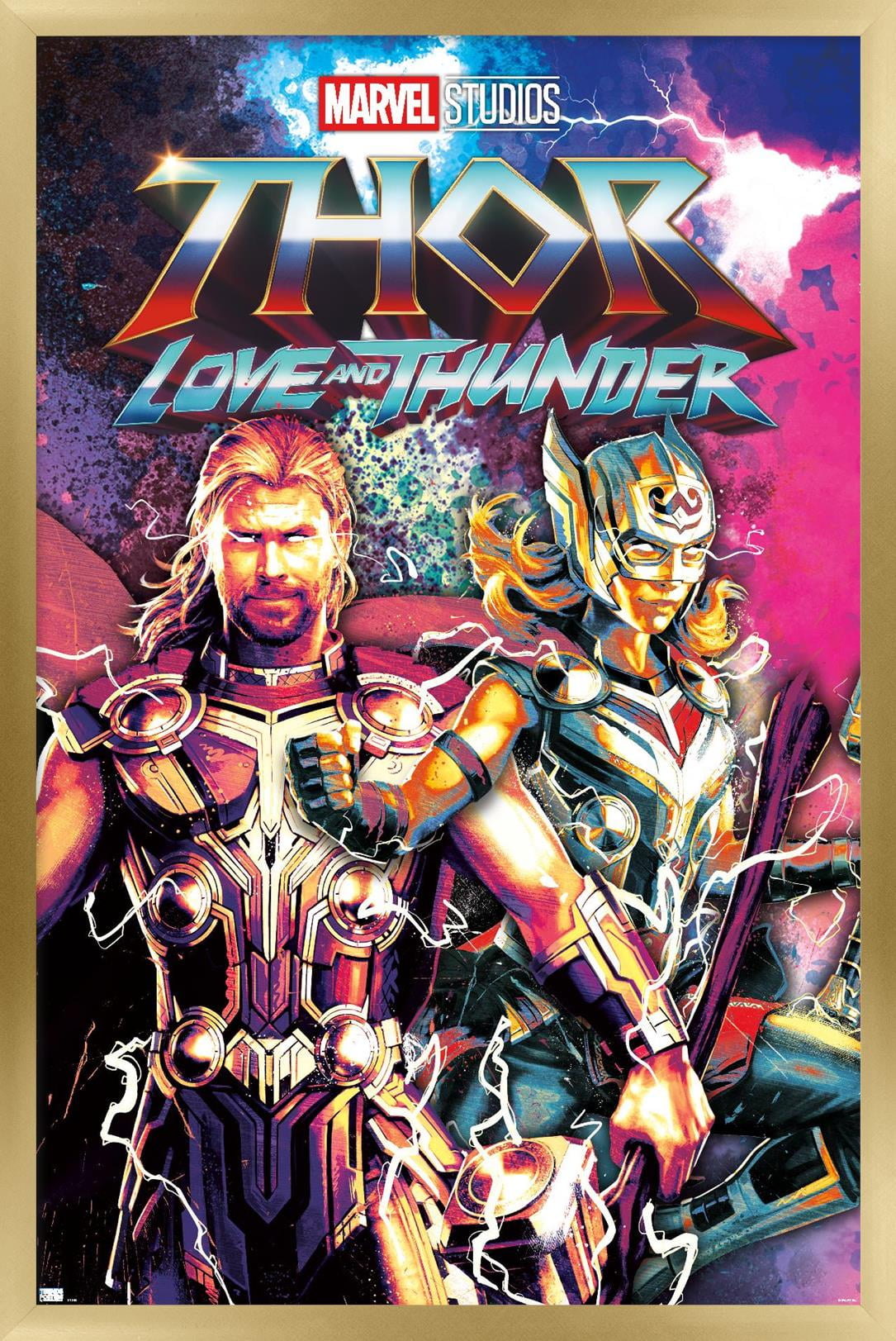 Marvel Thor: Love and Thunder - Duo Wall Poster, 14.725" x 22.375" Framed