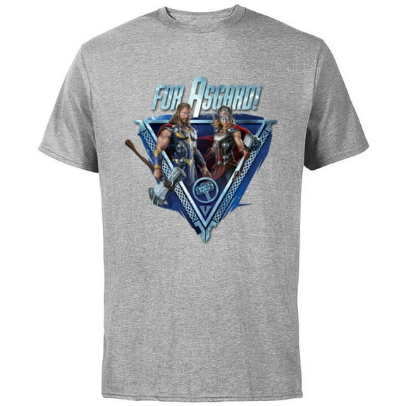 Marvel Thor: Love and Thunder For Asgard! - Short Sleeve Cotton T-Shirt for Adults - Customized-Athletic Heather