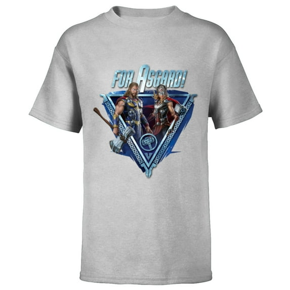 Marvel Thor: Love and Thunder For Asgard! - Short Sleeve T-Shirt for Kids - Customized-Athletic Heather