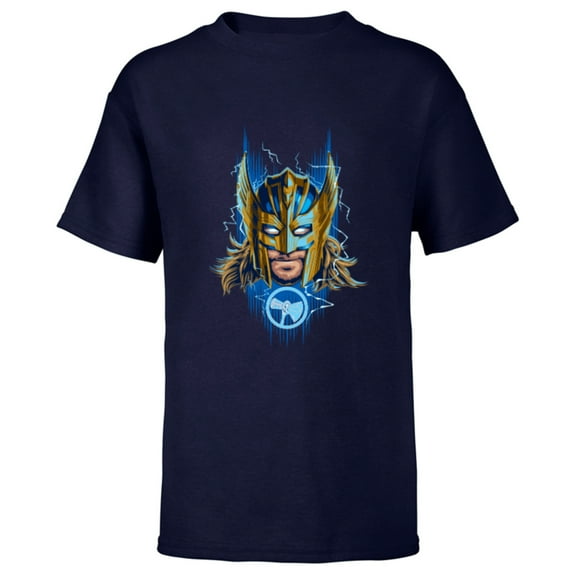 Marvel Thor: Love and Thunder Golden Armor Thor - Short Sleeve T-Shirt for Kids - Customized-Navy