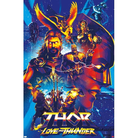 Marvel Thor: Love and Thunder - Group Wall Poster, 14.725" x 22.375"
