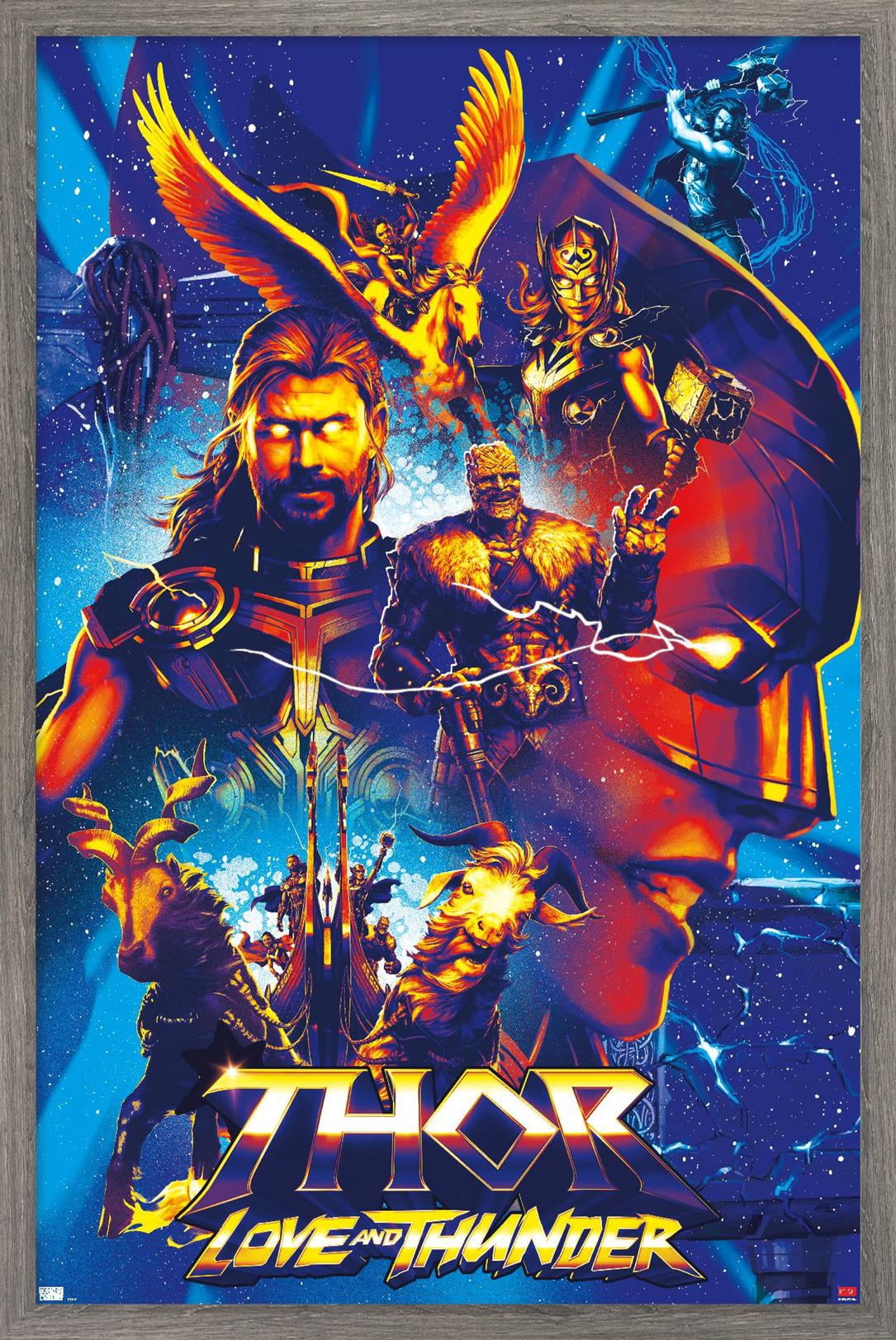 Marvel Thor: Love and Thunder - Group Wall Poster, 22.375" x 34" Framed